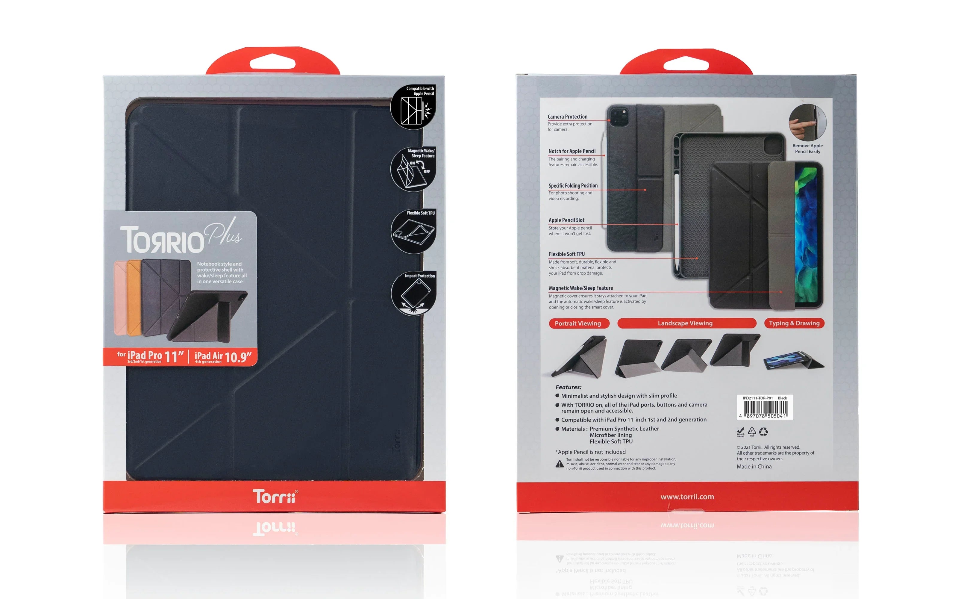 Torrii Torrio Plus For iPad Pro 11 (2021/2020/2018) & iPad Air 4 (2020) 10.9 - Black - Tashqila Torrii Torrio Plus For iPad Pro 11 (2021/2020/2018) & iPad Air 4 (2020) 10.9 - Black - Tashqila